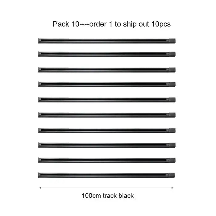 Black 100cm track rail pack of ten by decorbites ideal for modern black white track living room lighting decor