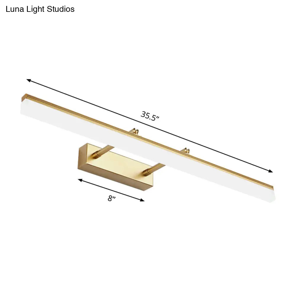 DecorBites™ DecorBites™ Modern 16"/19.5" Gold Wall Sconce with Acrylic LED Light for Bathroom Vanity - Warm/White