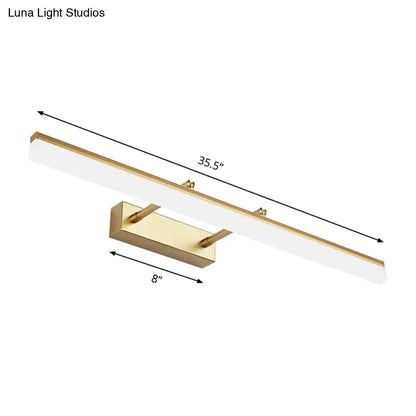 DecorBites™ DecorBites™ Modern 16"/19.5" Gold Wall Sconce with Acrylic LED Light for Bathroom Vanity - Warm/White