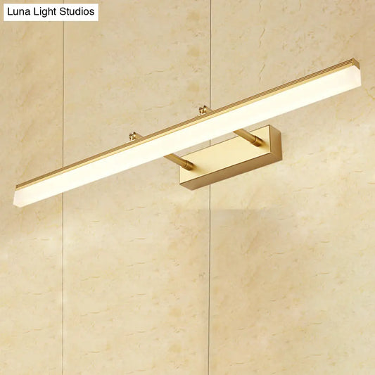 DecorBites™ DecorBites™ Modern 16"/19.5" Gold Wall Sconce with Acrylic LED Light for Bathroom Vanity - Warm/White