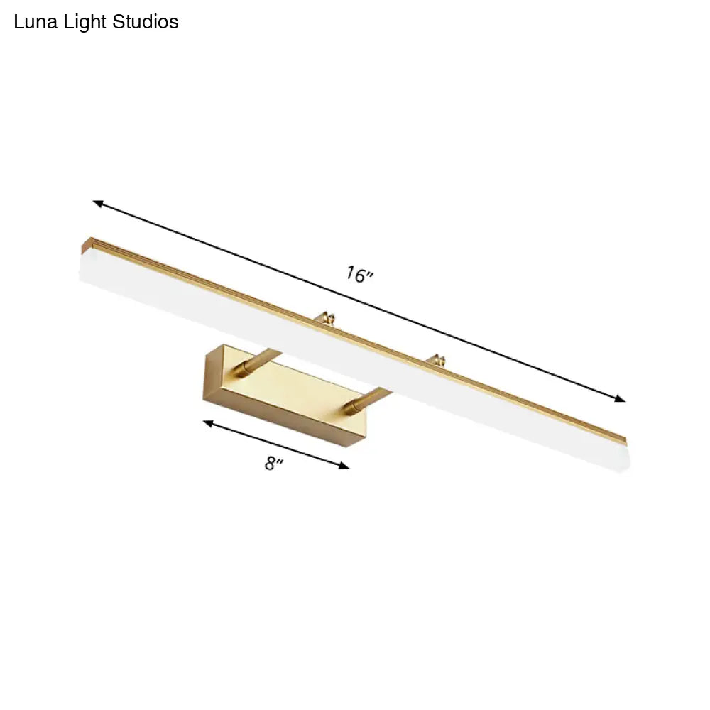 DecorBites™ DecorBites™ Modern 16"/19.5" Gold Wall Sconce with Acrylic LED Light for Bathroom Vanity - Warm/White