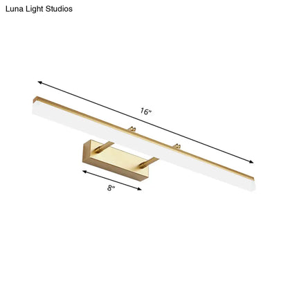 DecorBites™ DecorBites™ Modern 16"/19.5" Gold Wall Sconce with Acrylic LED Light for Bathroom Vanity - Warm/White