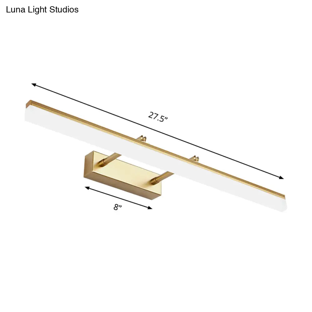 DecorBites™ DecorBites™ Modern 16"/19.5" Gold Wall Sconce with Acrylic LED Light for Bathroom Vanity - Warm/White