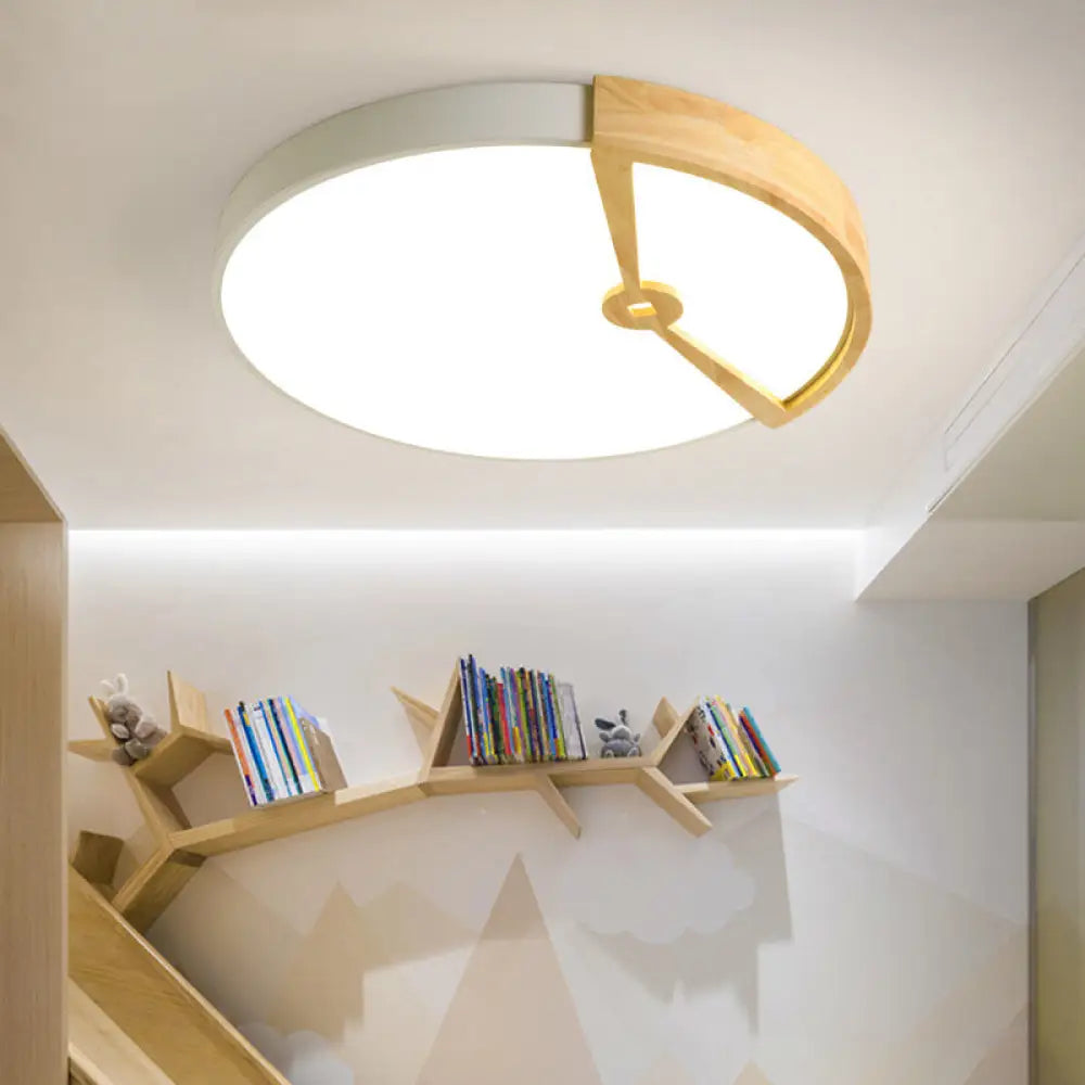 DecorBites™ DecorBites™ Modern 16"/19.5" Wide Round Metal Ceiling Light Fixture with LED, Flush Mount Lamp in White/Warm Light