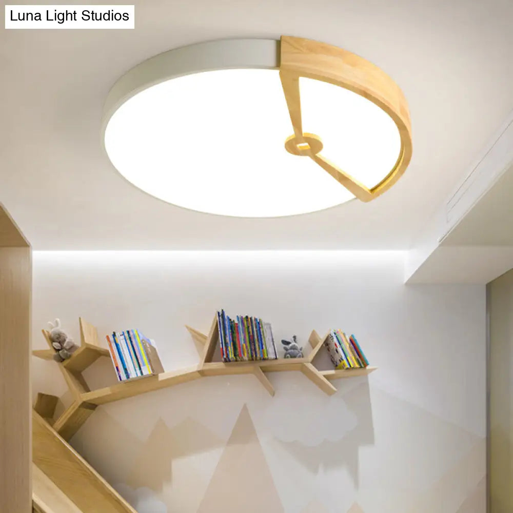 DecorBites™ DecorBites™ Modern 16"/19.5" Wide Round Metal Ceiling Light Fixture with LED, Flush Mount Lamp in White/Warm Light