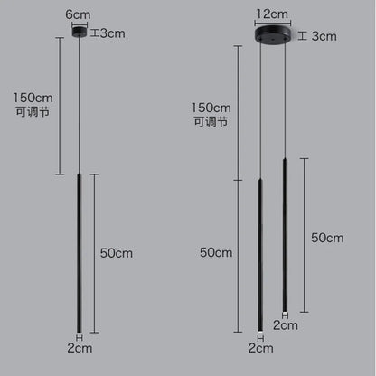 Modern 2CM LED Pendant Lights for Kitchen Island