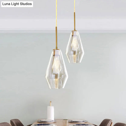 Modern 4.5"/9"/12" Wide Glass Shade Hanging Pendant Light with Brass Lamp Socket - Perfect for Office