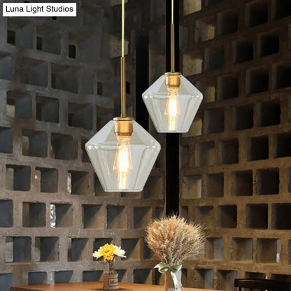 Modern 4.5"/9"/12" Wide Glass Shade Hanging Pendant Light with Brass Lamp Socket - Perfect for Office