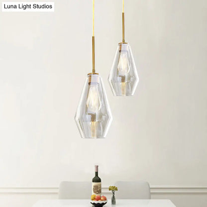 Modern 4.5"/9"/12" Wide Glass Shade Hanging Pendant Light with Brass Lamp Socket - Perfect for Office