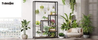 Modern 5-Tier Tall Metal Plant Stand