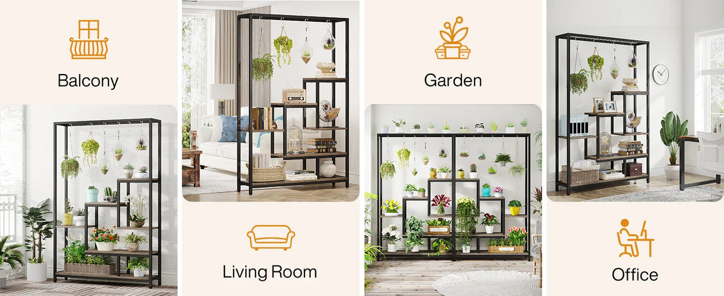 Modern 5-Tier Tall Metal Plant Stand