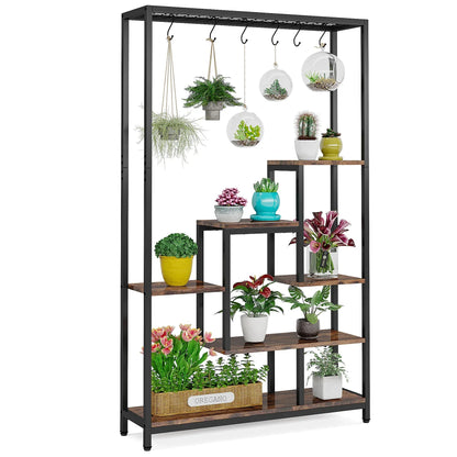 Modern 5-Tier Tall Metal Plant Stand
