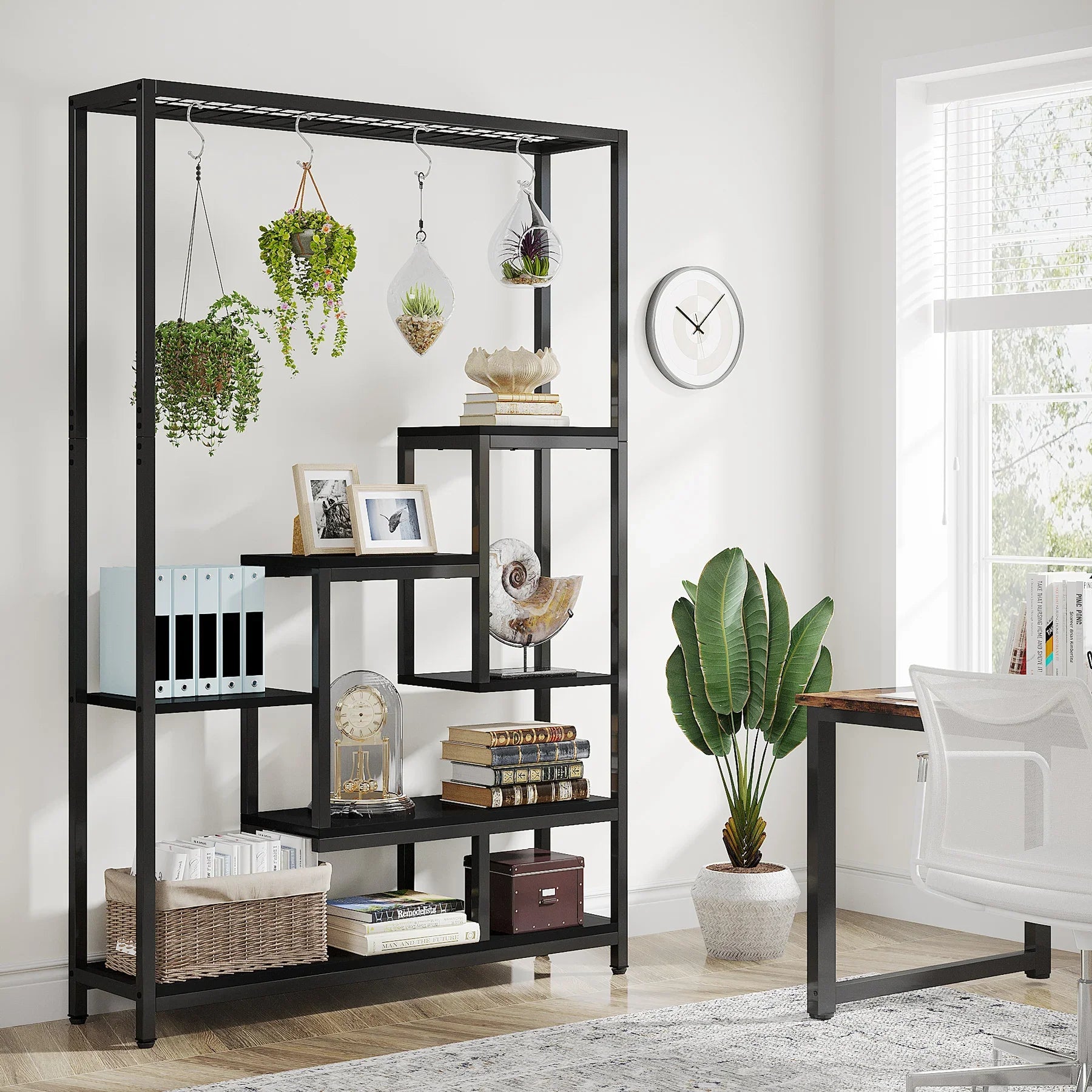 Modern 5-Tier Tall Metal Plant Stand