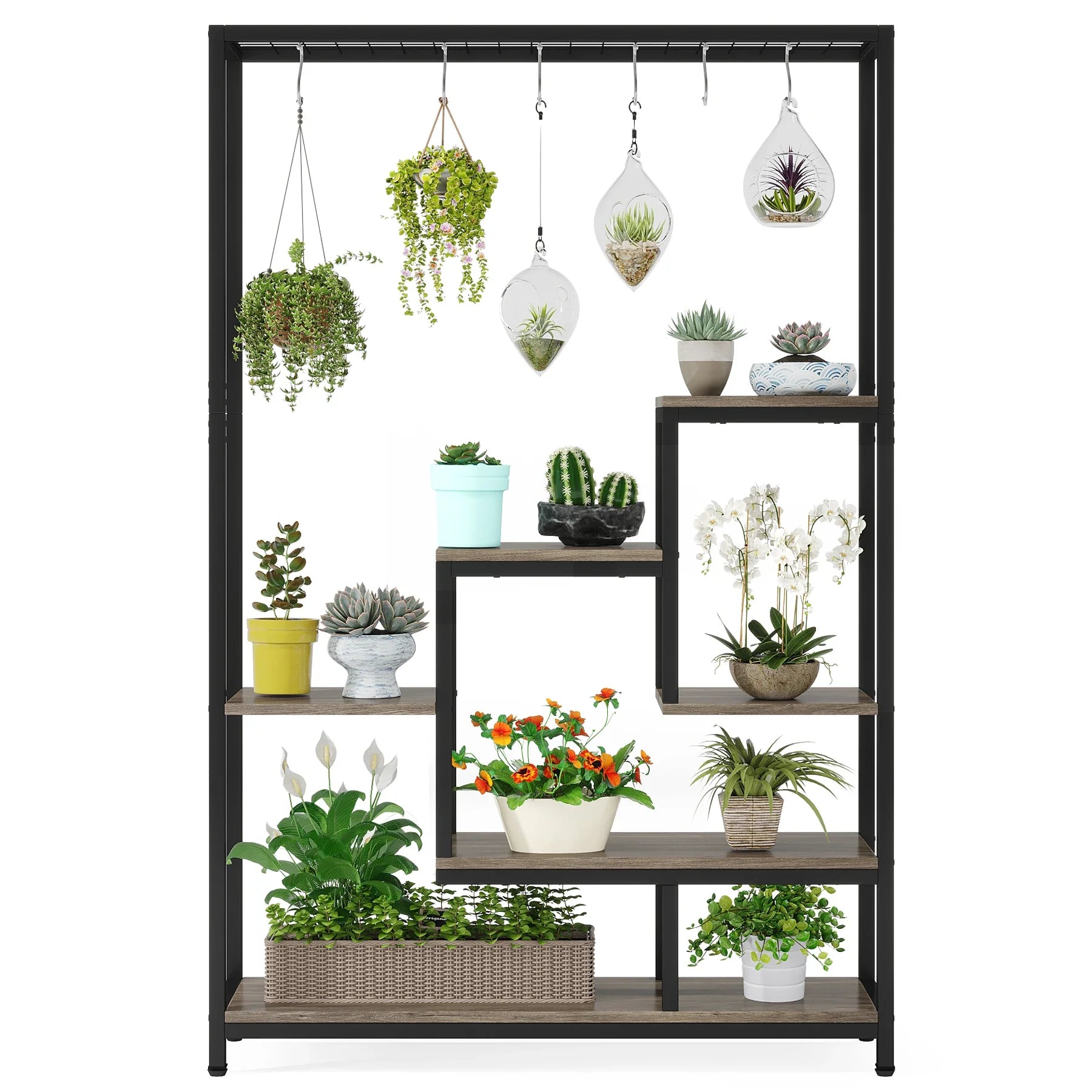 Modern 5-Tier Tall Metal Plant Stand