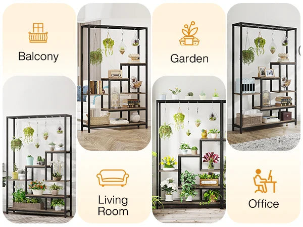 Modern 5-Tier Tall Metal Plant Stand