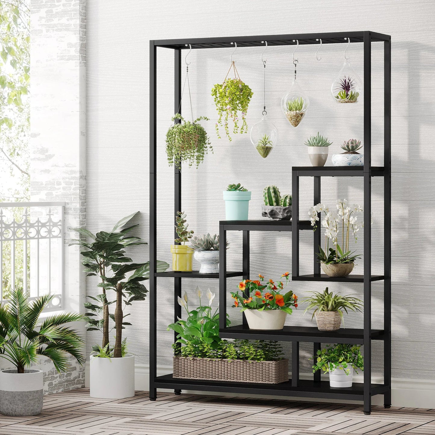 Modern 5-Tier Tall Metal Plant Stand