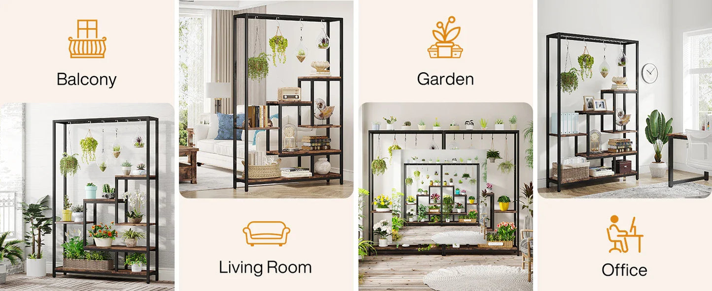 Modern 5-Tier Tall Metal Plant Stand
