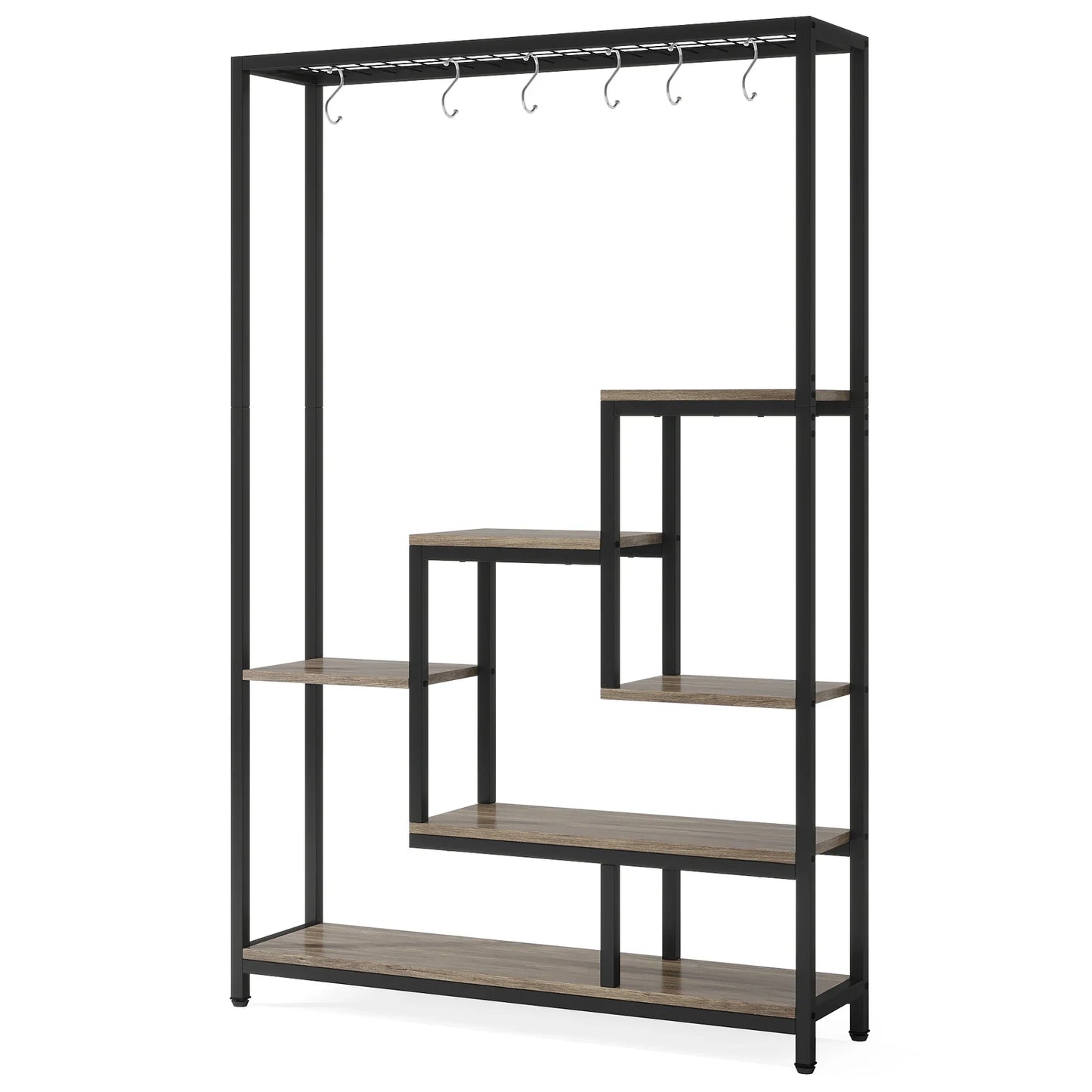 Modern 5-Tier Tall Metal Plant Stand - GRAY / L / UNITED KINGDOM