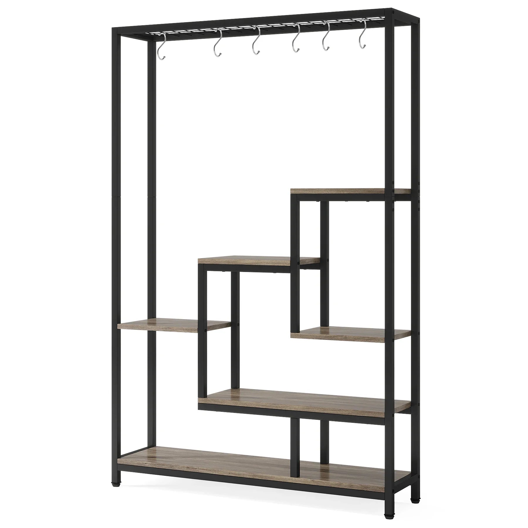 Modern 5-Tier Tall Metal Plant Stand - GRAY / L / UNITED KINGDOM