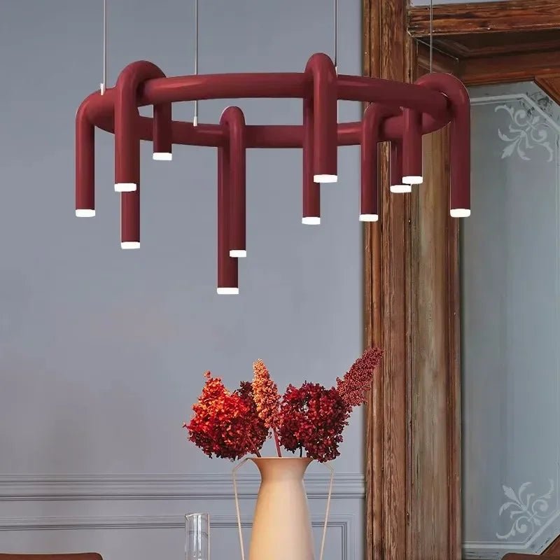 Modern 6-Light Metal Pendant Chandelier - Decorbites