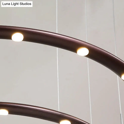 Lámpara de araña LED moderna de acrílico de 1/2 niveles en blanco y negro para dormitorio: iluminación cálida/blanca