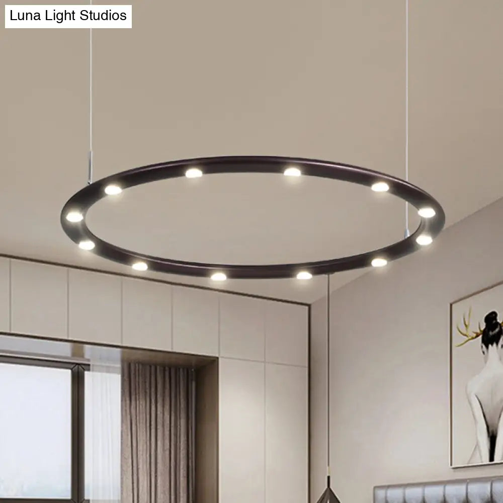Lámpara de araña LED moderna de acrílico de 1/2 niveles en blanco y negro para dormitorio: iluminación cálida/blanca