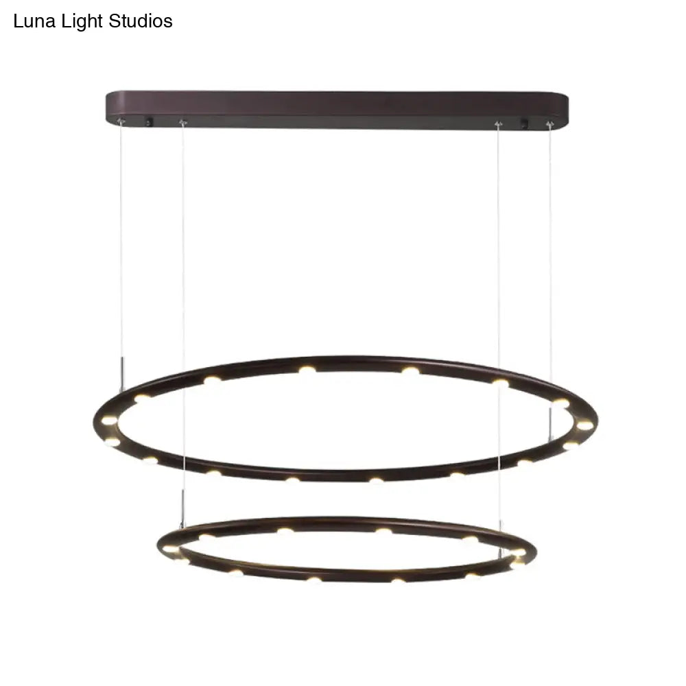 Lámpara de araña LED moderna de acrílico de 1/2 niveles en blanco y negro para dormitorio: iluminación cálida/blanca