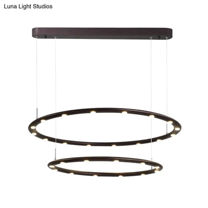 Lámpara de araña LED moderna de acrílico de 1/2 niveles en blanco y negro para dormitorio: iluminación cálida/blanca