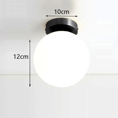Modern Acrylic Ball Ceiling Light for Home - 1 lamp-Black / Neutral Light