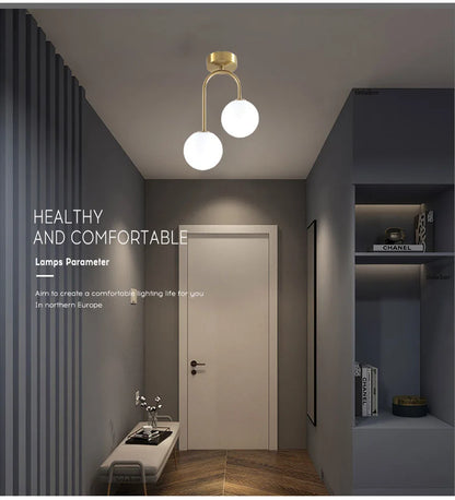 Modern Acrylic Ball Ceiling Light for Home