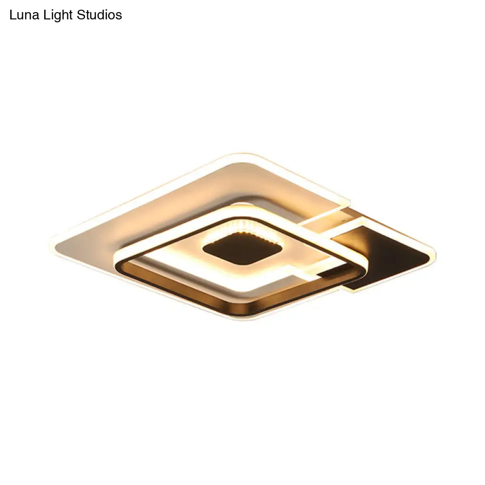 DecorBites™ DecorBites™ Modern Acrylic Black and White Patchwork Ceiling Lamp - LED Flush Mount