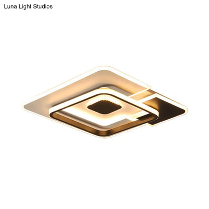 DecorBites™ DecorBites™ Modern Acrylic Black and White Patchwork Ceiling Lamp - LED Flush Mount