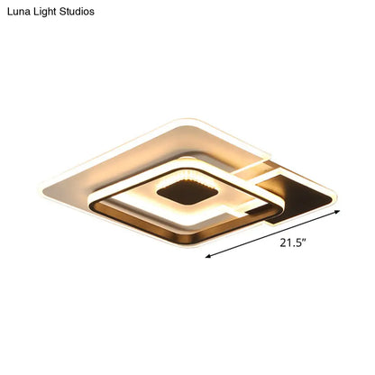 DecorBites™ DecorBites™ Modern Acrylic Black and White Patchwork Ceiling Lamp - LED Flush Mount