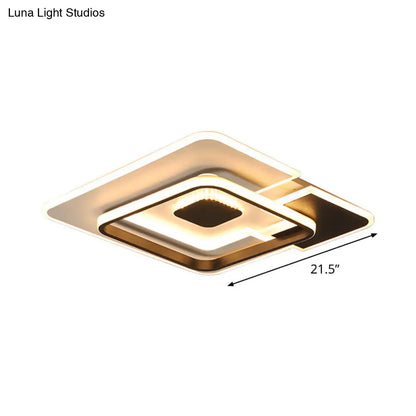 DecorBites™ DecorBites™ Modern Acrylic Black and White Patchwork Ceiling Lamp - LED Flush Mount