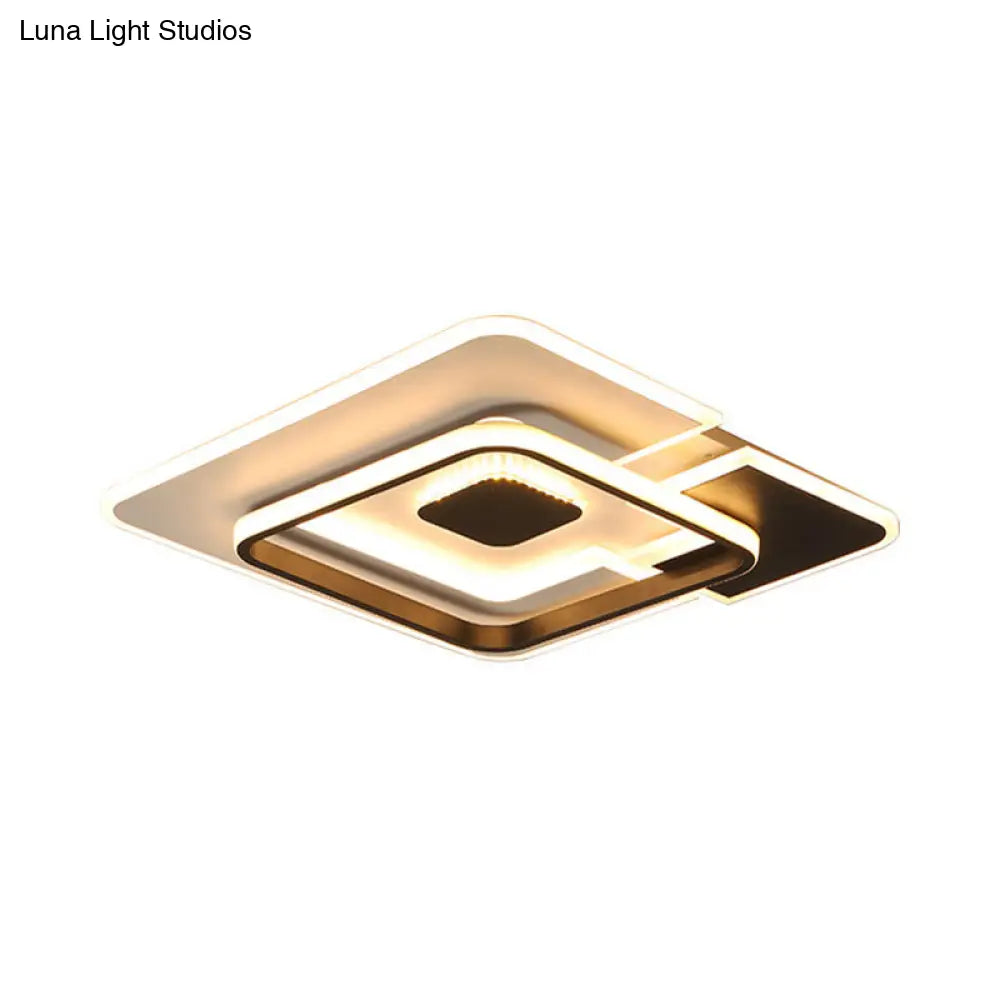 DecorBites™ DecorBites™ Modern Acrylic Black and White Patchwork Ceiling Lamp - LED Flush Mount