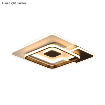 DecorBites™ DecorBites™ Modern Acrylic Black and White Patchwork Ceiling Lamp - LED Flush Mount