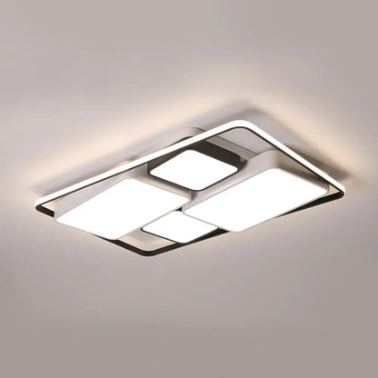 DecorBites™ DecorBites™ Modern Acrylic Black Flush-Mount Ceiling Light for Living Room