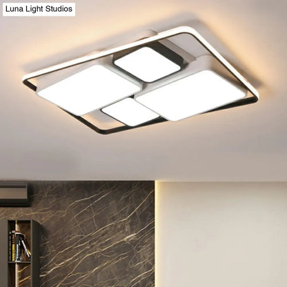 DecorBites™ DecorBites™ Modern Acrylic Black Flush-Mount Ceiling Light for Living Room