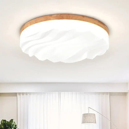 DecorBites™ DecorBites™ Modern Acrylic Ceiling Flush Mount Light in White for Foyer Hallway - Cake Shape Fixture