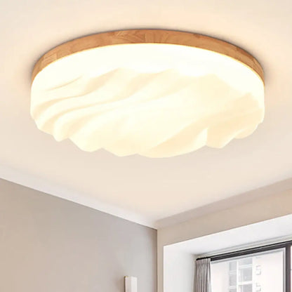 DecorBites™ DecorBites™ Modern Acrylic Ceiling Flush Mount Light in White for Foyer Hallway - Cake Shape Fixture