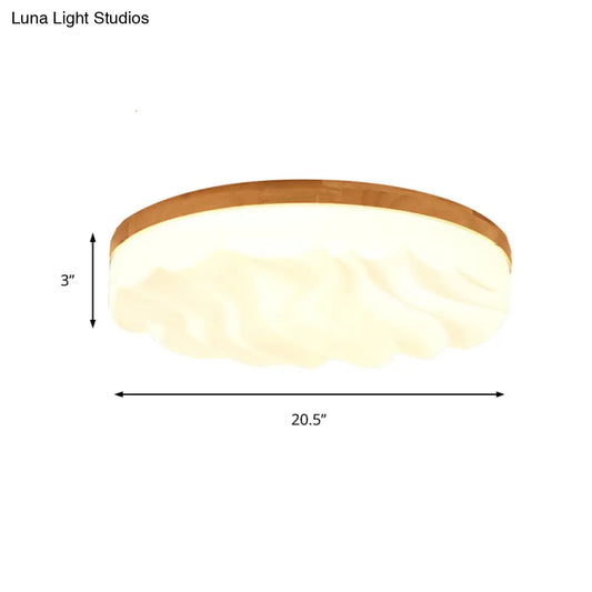 DecorBites™ DecorBites™ Modern Acrylic Ceiling Flush Mount Light in White for Foyer Hallway - Cake Shape Fixture