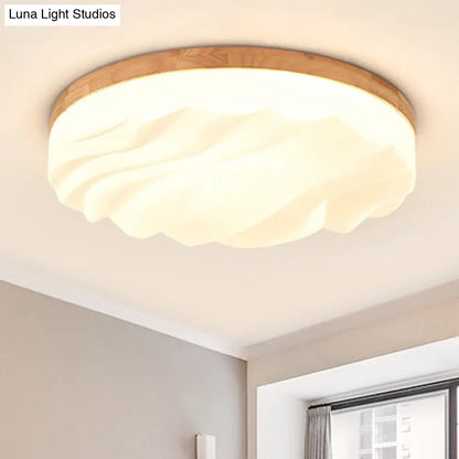 DecorBites™ DecorBites™ Modern Acrylic Ceiling Flush Mount Light in White for Foyer Hallway - Cake Shape Fixture