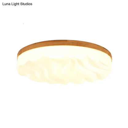 DecorBites™ DecorBites™ Modern Acrylic Ceiling Flush Mount Light in White for Foyer Hallway - Cake Shape Fixture