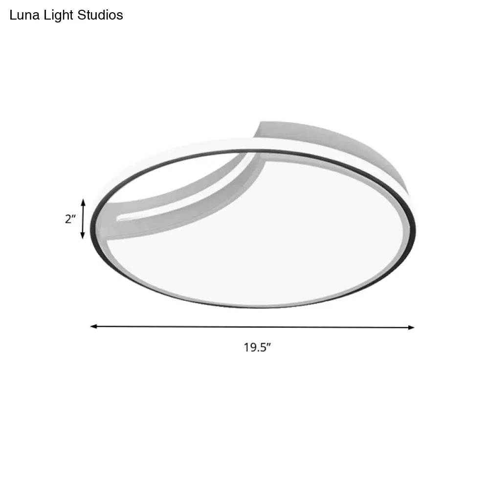 DecorBites™ DecorBites™ Modern Acrylic Ceiling Lamp: Incomplete Circle Design, Stylish Ceiling Mount Light for Foyer