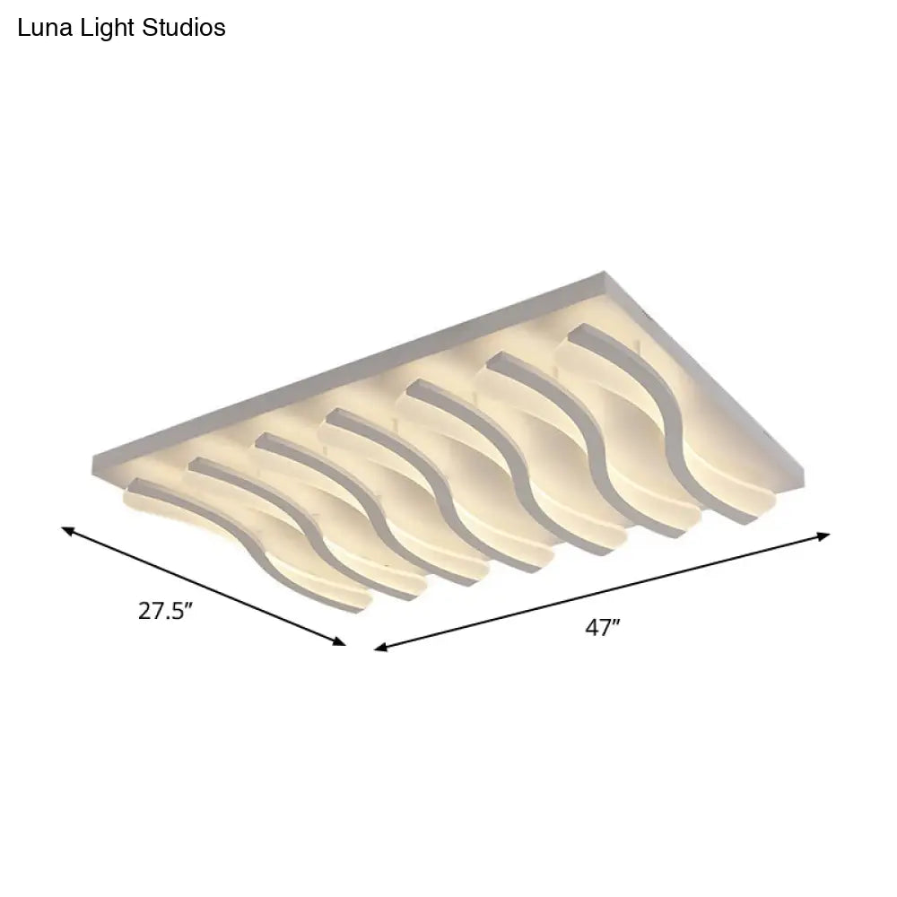 DecorBites™ DecorBites™ Modern Acrylic Ceiling Light: Square/Rectangle, 4/6/7-Light, Flush Mounted, Warm/White LED