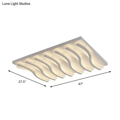 DecorBites™ DecorBites™ Modern Acrylic Ceiling Light: Square/Rectangle, 4/6/7-Light, Flush Mounted, Warm/White LED