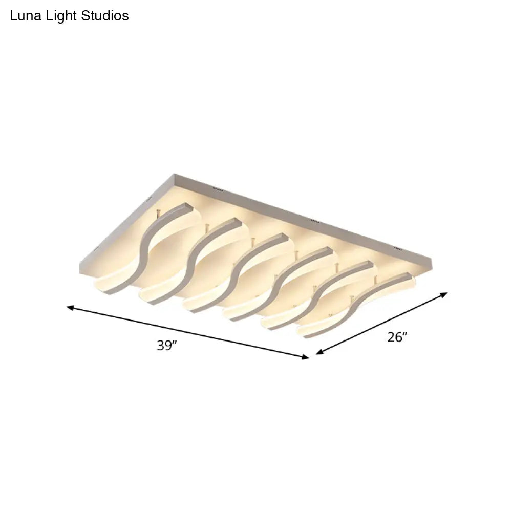 DecorBites™ DecorBites™ Modern Acrylic Ceiling Light: Square/Rectangle, 4/6/7-Light, Flush Mounted, Warm/White LED