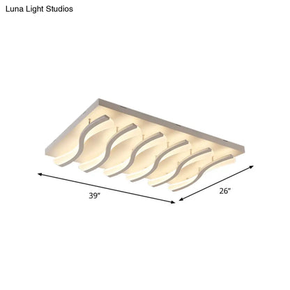 DecorBites™ DecorBites™ Modern Acrylic Ceiling Light: Square/Rectangle, 4/6/7-Light, Flush Mounted, Warm/White LED