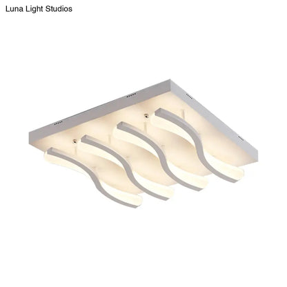 DecorBites™ DecorBites™ Modern Acrylic Ceiling Light: Square/Rectangle, 4/6/7-Light, Flush Mounted, Warm/White LED