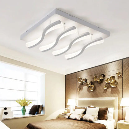 DecorBites™ DecorBites™ Modern Acrylic Ceiling Light: Square/Rectangle, 4/6/7-Light, Flush Mounted, Warm/White LED